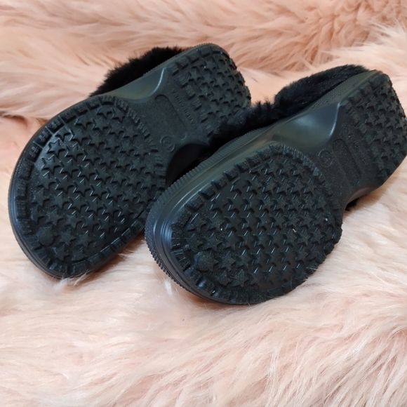 Juicy Couture Girls Fur Linen Clogs mules - Picture 3 of 5